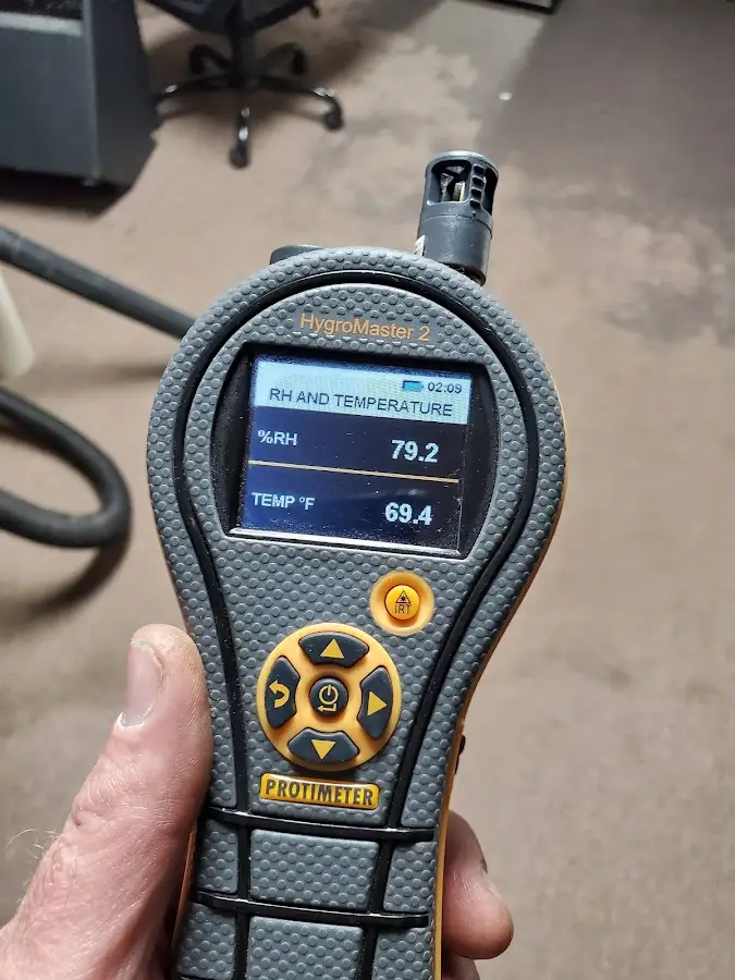 Moisture meter humidity assessment for Fire & Smoke Damage Restoration in London